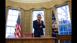 President Obama phoning Russian President Medvedev today